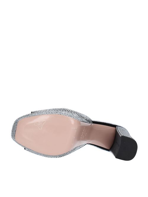 Mules modello JERY SATIN in raso e strass GEDEBE | JERY SATIN FULL STRASSNERO